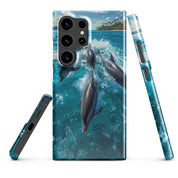 Cover Samsung Resistente – Compatibile con Ricarica Wireless – Design Delfini-Biiply