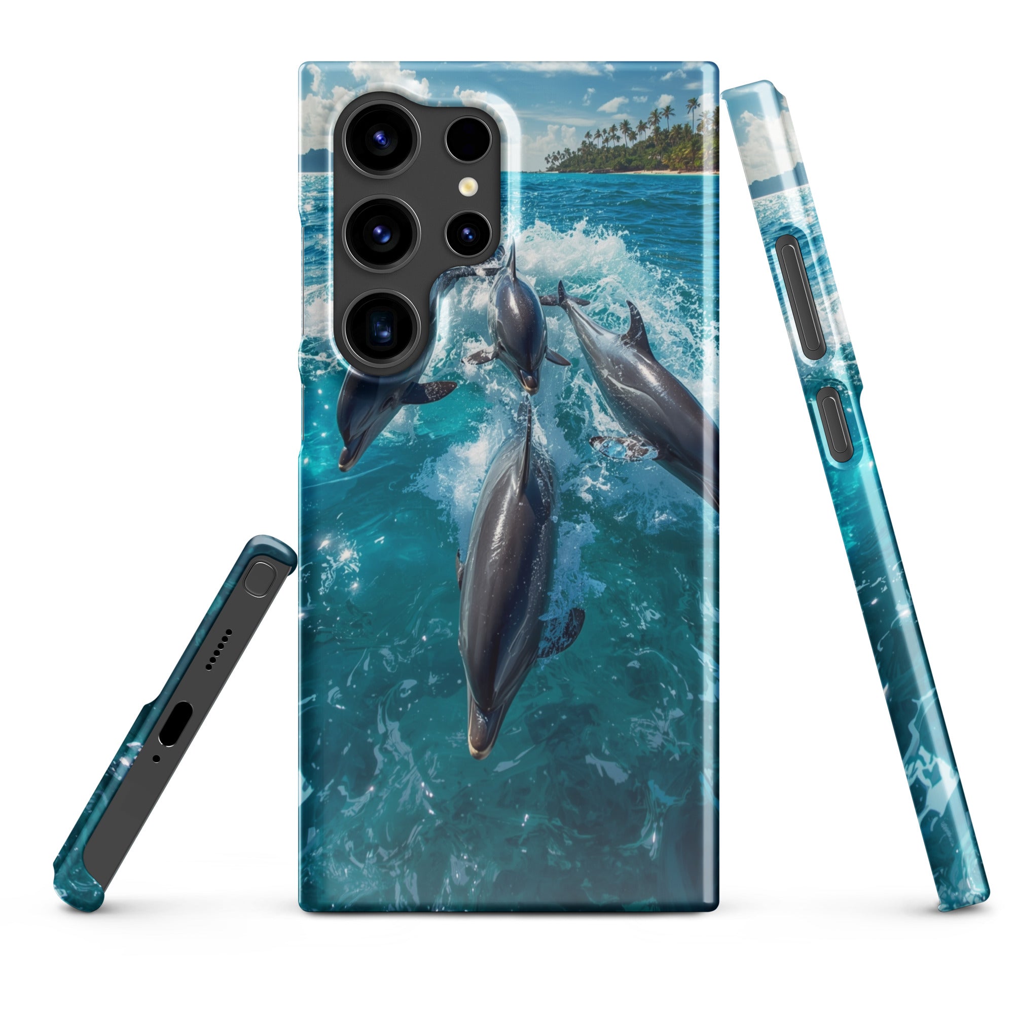 Cover Samsung Resistente – Compatibile con Ricarica Wireless – Design Delfini-Biiply