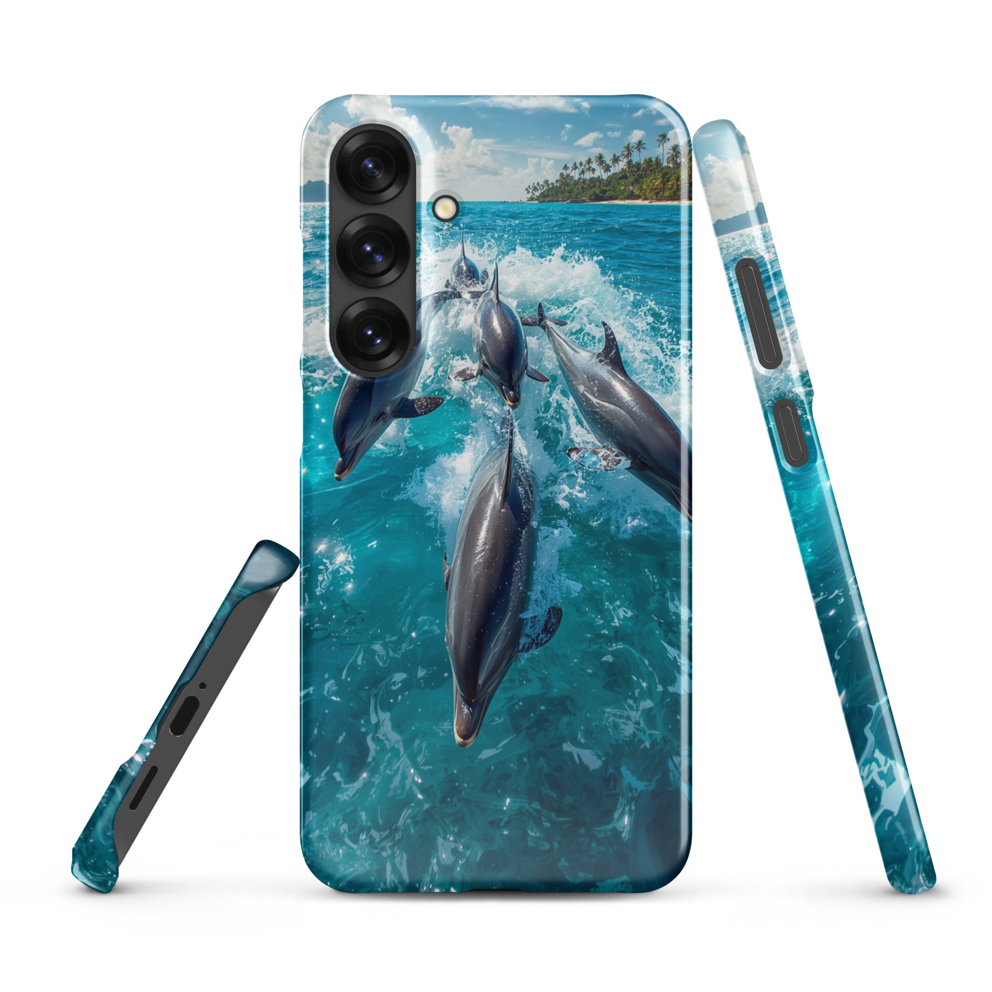 Cover Samsung Resistente – Compatibile con Ricarica Wireless – Design Delfini-Biiply
