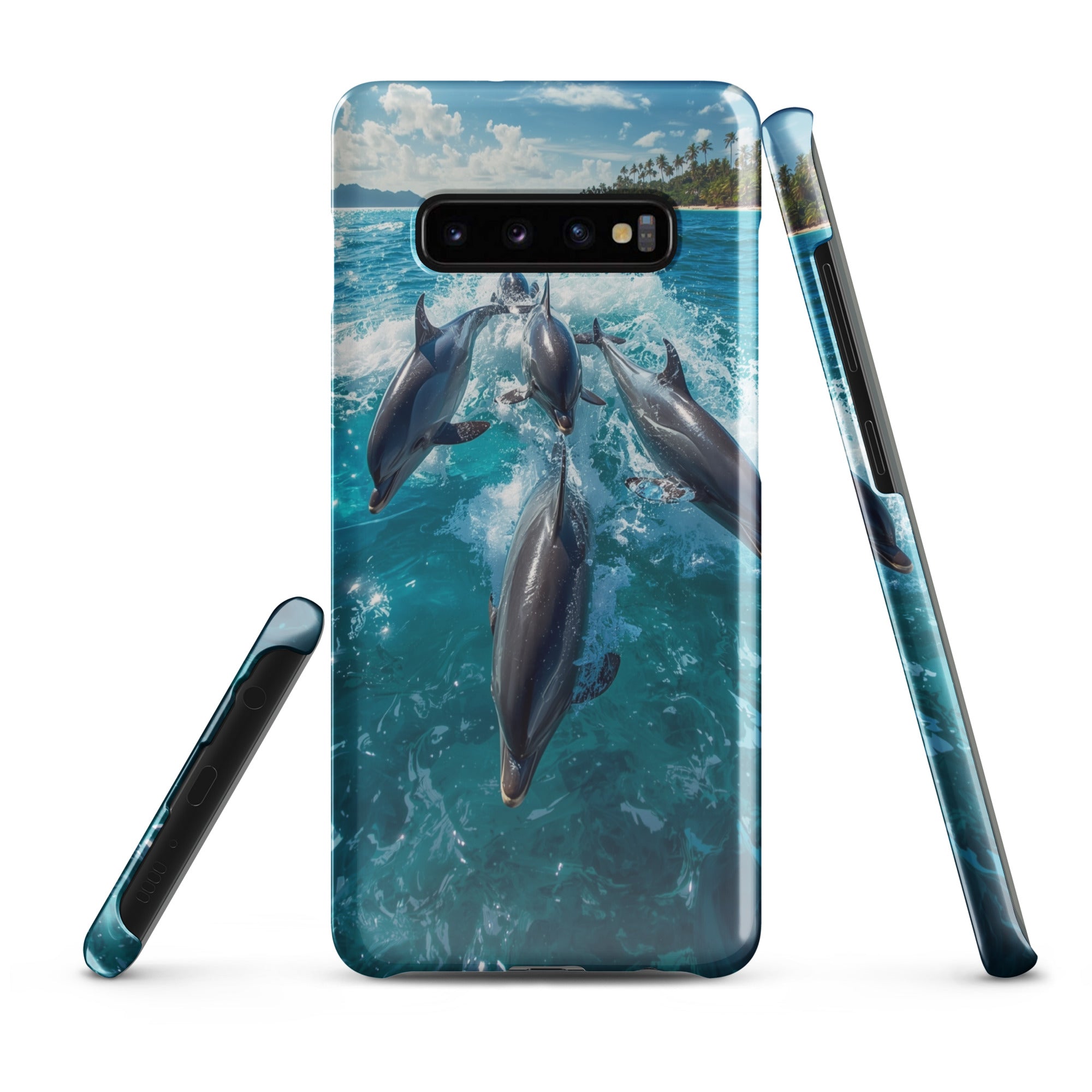 Cover Samsung Resistente – Compatibile con Ricarica Wireless – Design Delfini-Biiply