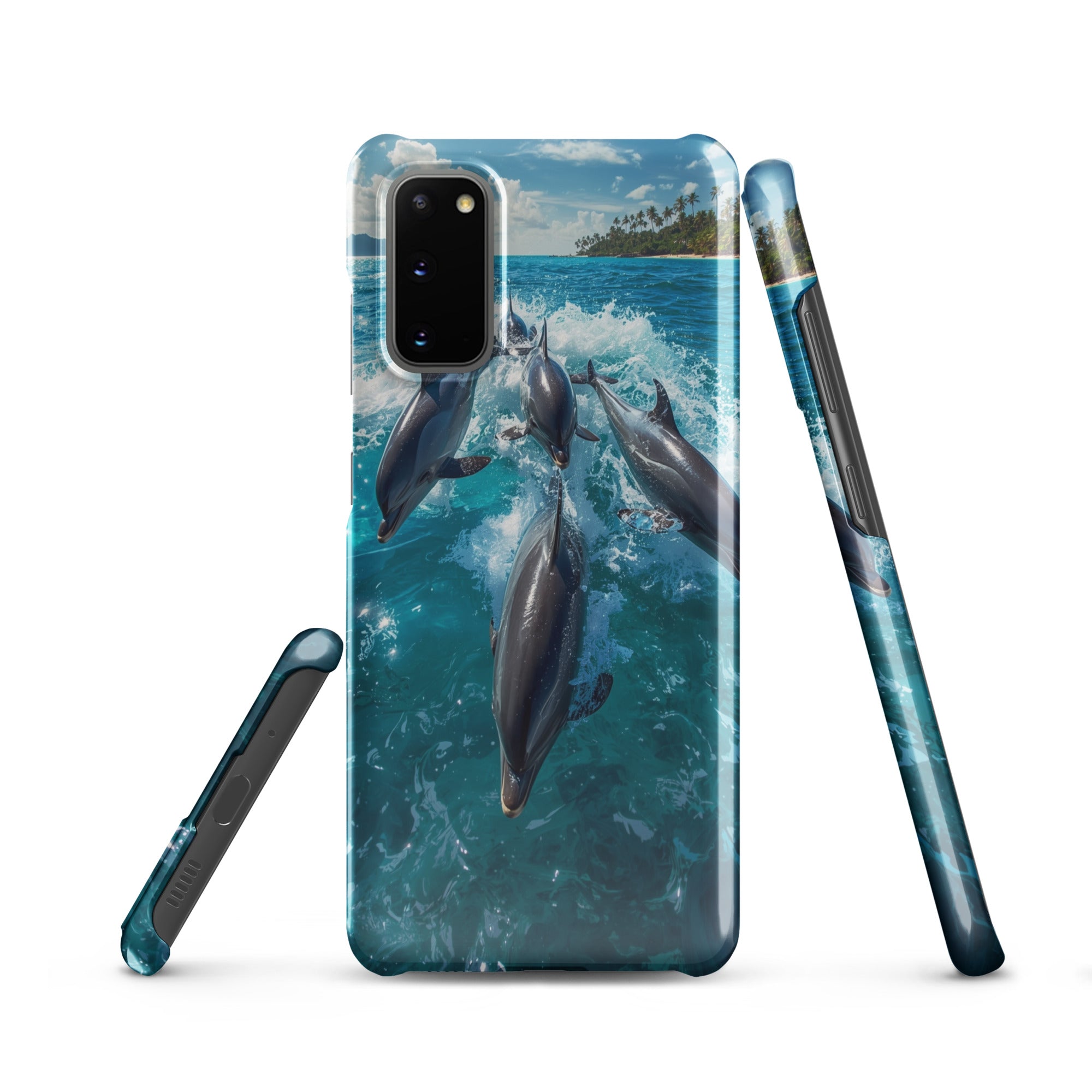 Cover Samsung Resistente – Compatibile con Ricarica Wireless – Design Delfini-Biiply