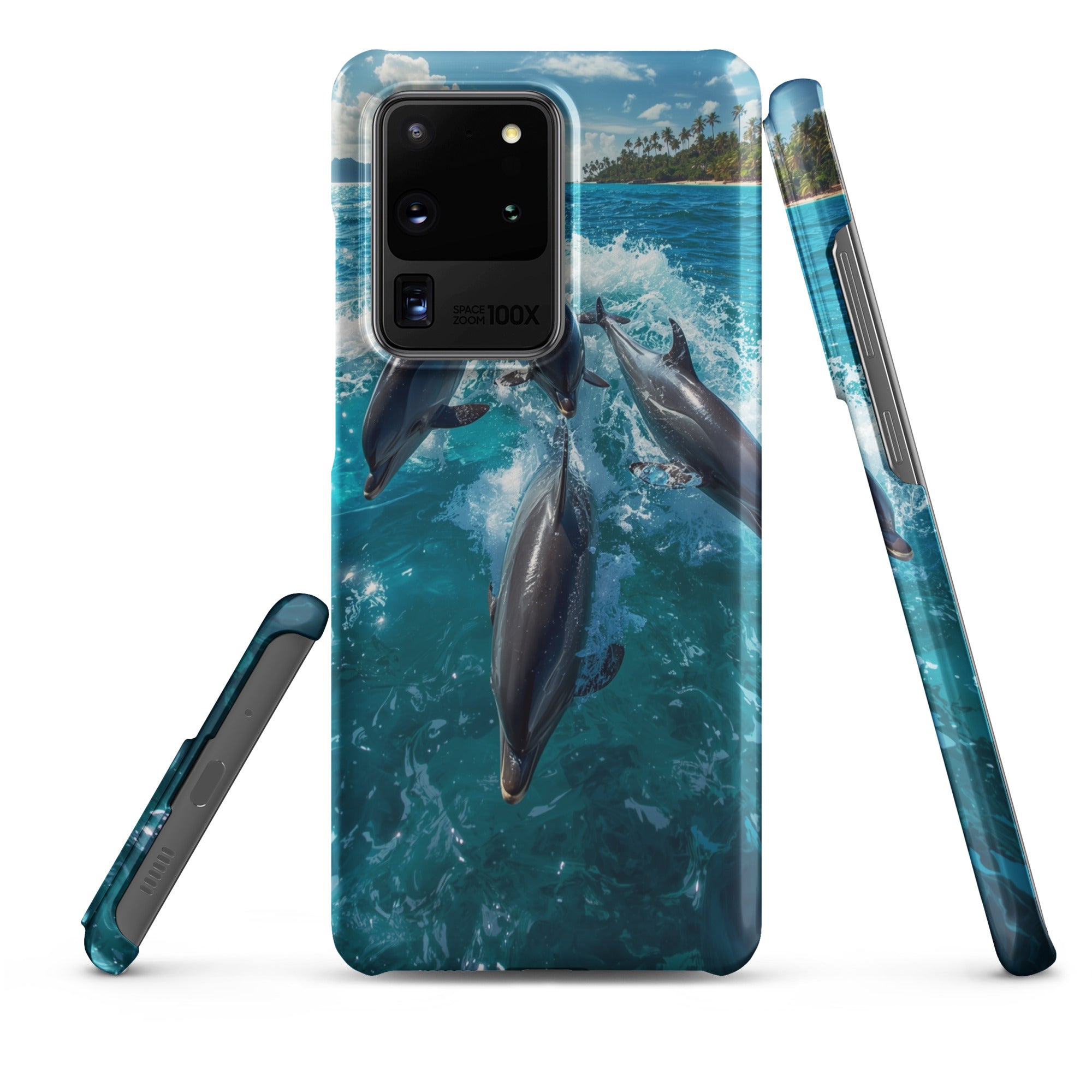 Cover Samsung Resistente – Compatibile con Ricarica Wireless – Design Delfini-Biiply