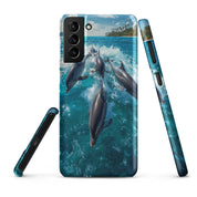 Cover Samsung Resistente – Compatibile con Ricarica Wireless – Design Delfini-Biiply