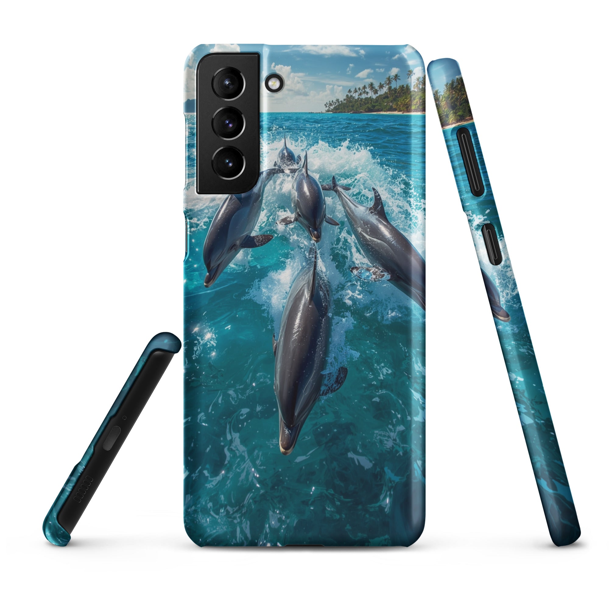 Cover Samsung Resistente – Compatibile con Ricarica Wireless – Design Delfini-Biiply