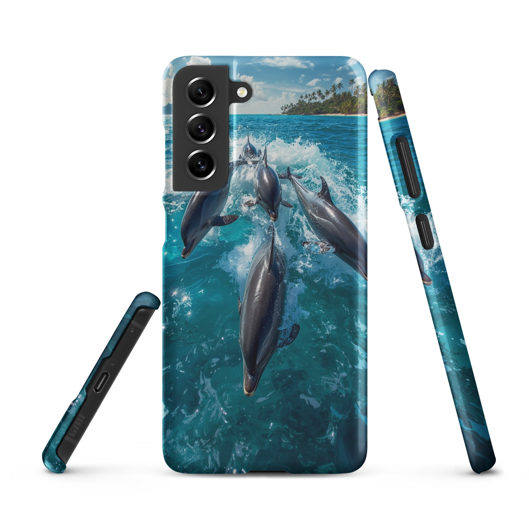 Cover Samsung Resistente – Compatibile con Ricarica Wireless – Design Delfini-Biiply