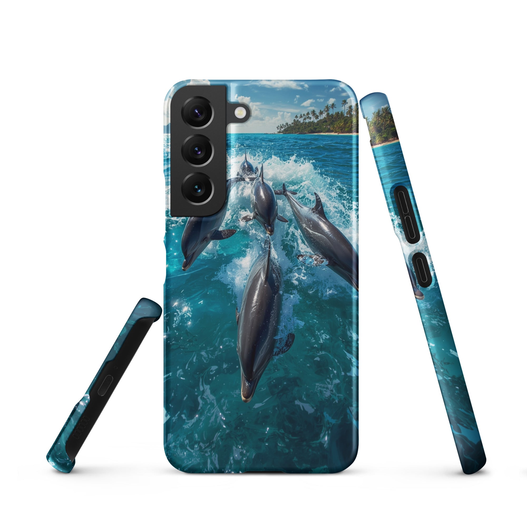 Cover Samsung Resistente – Compatibile con Ricarica Wireless – Design Delfini-Biiply