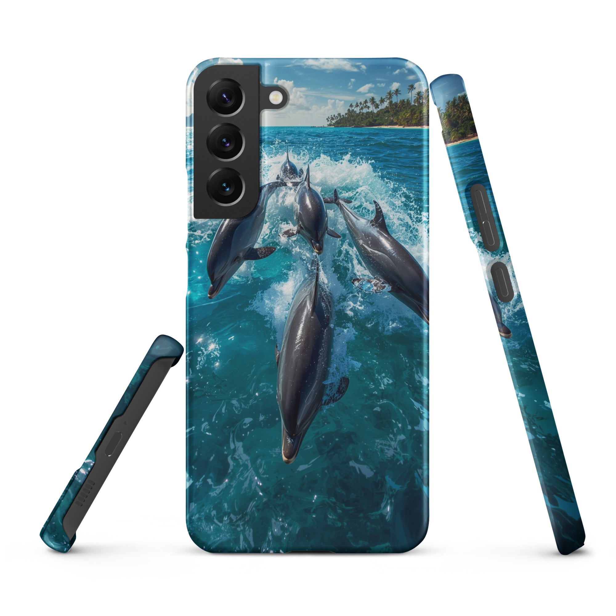 Cover Samsung Resistente – Compatibile con Ricarica Wireless – Design Delfini-Biiply