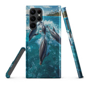Cover Samsung Resistente – Compatibile con Ricarica Wireless – Design Delfini-Biiply