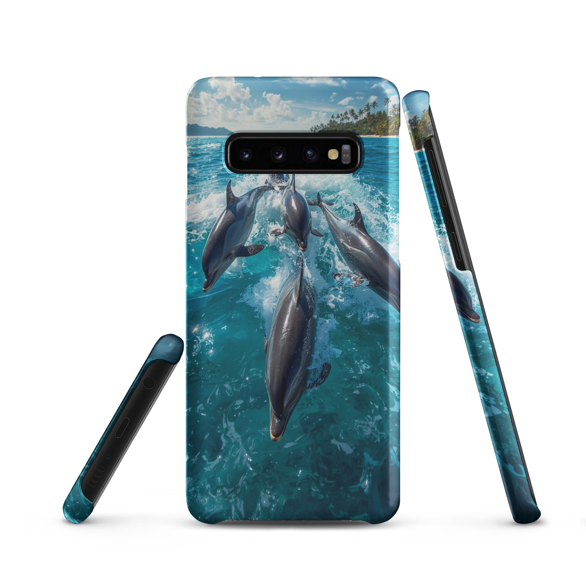 Cover Samsung Resistente – Compatibile con Ricarica Wireless – Design Delfini-Biiply