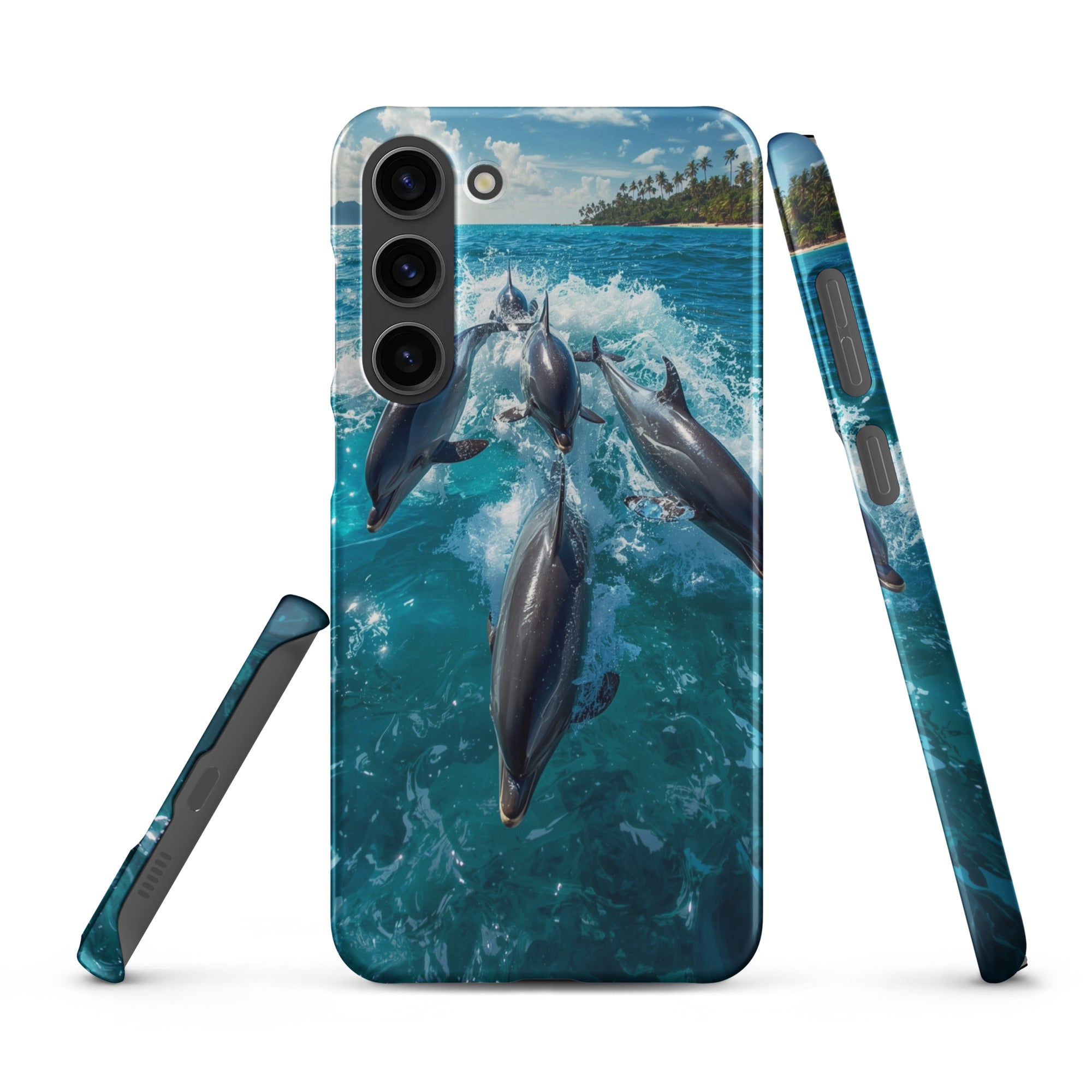 Cover Samsung Resistente – Compatibile con Ricarica Wireless – Design Delfini-Biiply