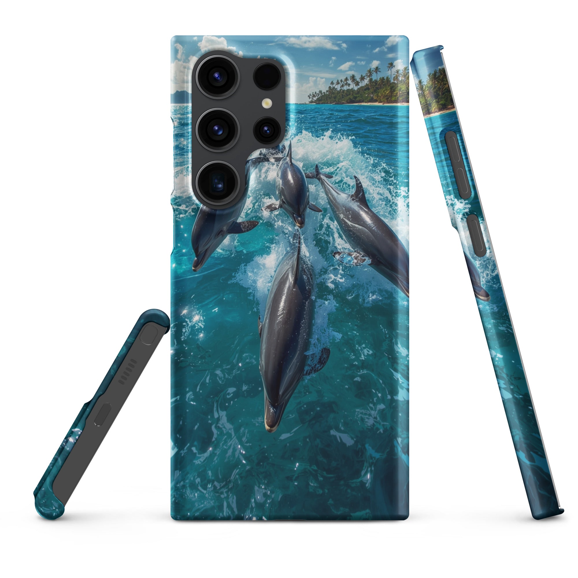 Cover Samsung Resistente – Compatibile con Ricarica Wireless – Design Delfini-Biiply