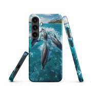 Cover Samsung Resistente – Compatibile con Ricarica Wireless – Design Delfini-Biiply