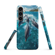 Cover Samsung Resistente – Compatibile con Ricarica Wireless – Design Delfini-Biiply