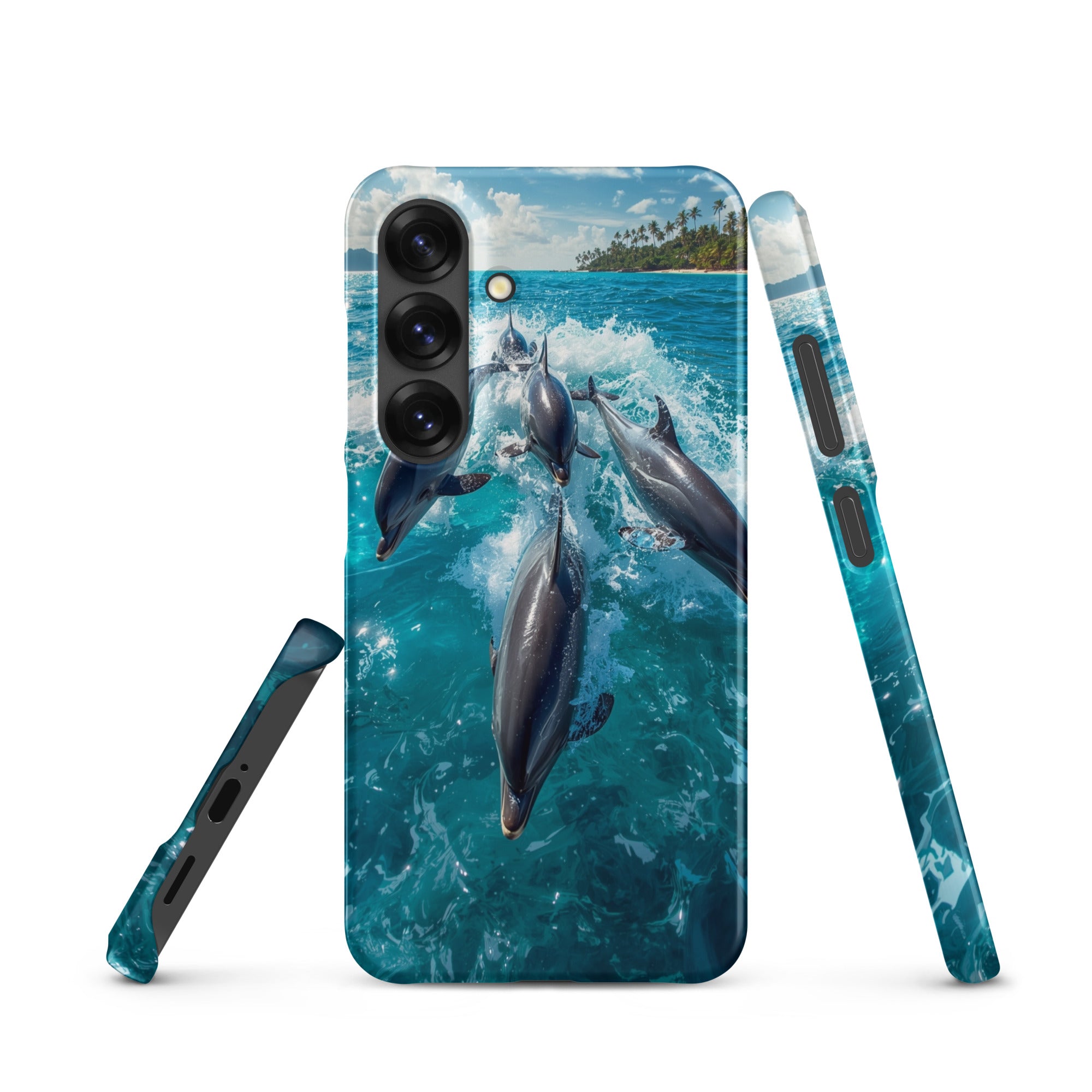 Cover Samsung Resistente – Compatibile con Ricarica Wireless – Design Delfini-Biiply