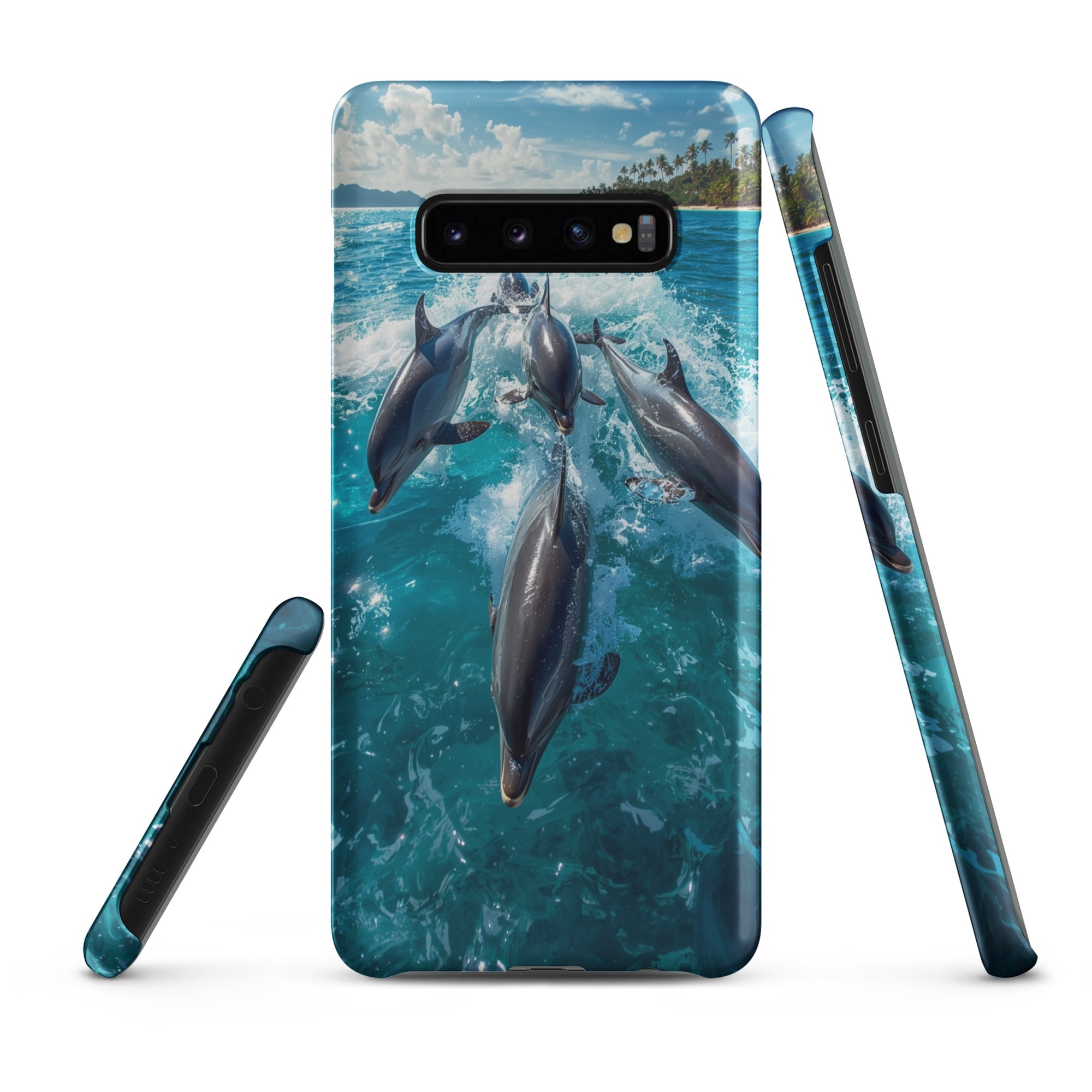 Cover Samsung Resistente – Compatibile con Ricarica Wireless – Design Delfini-Biiply