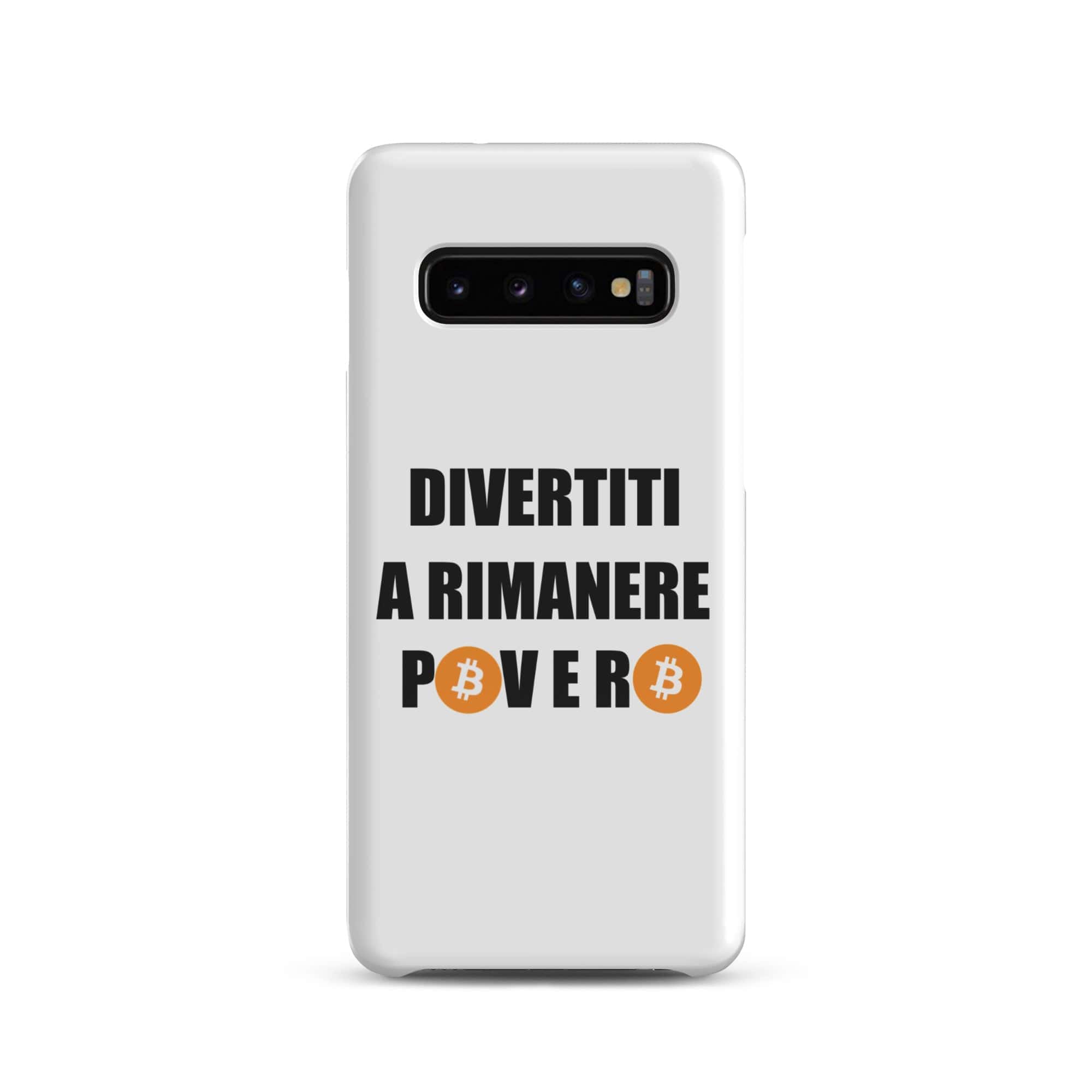 Cover Samsung Resistente – Compatibile con Ricarica Wireless – Design Divertiti a rimanere povero btc-Biiply