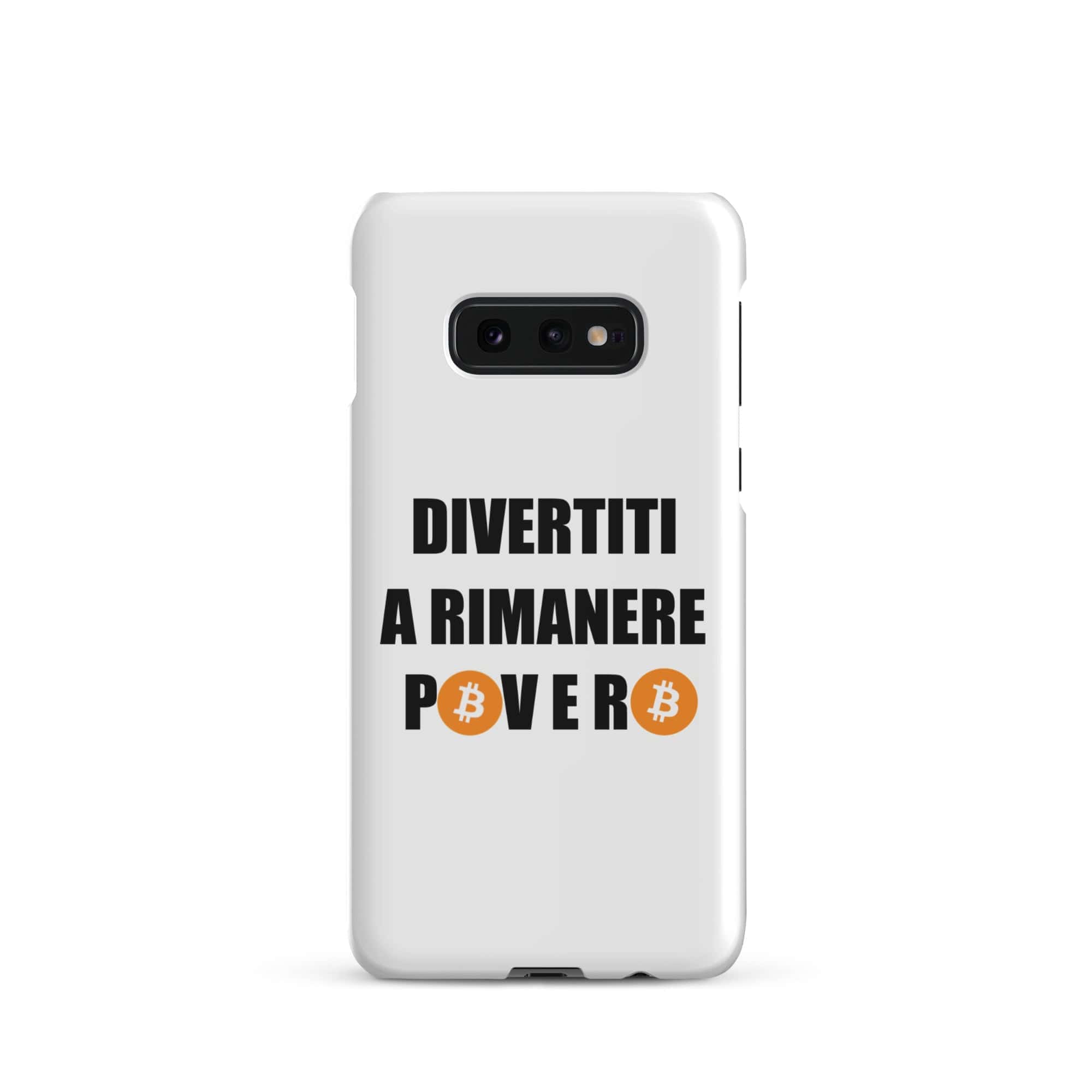 Cover Samsung Resistente – Compatibile con Ricarica Wireless – Design Divertiti a rimanere povero btc-Biiply