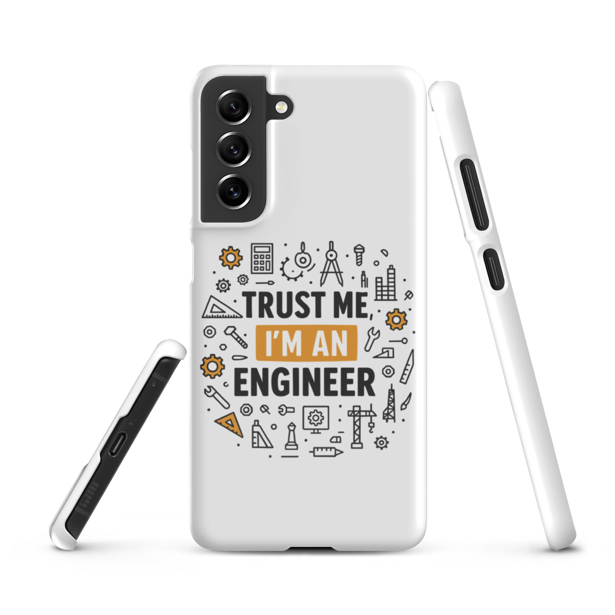 Cover Samsung Resistente – Compatibile con Ricarica Wireless – Design Fidati Di me sono un ingegnere-Biiply