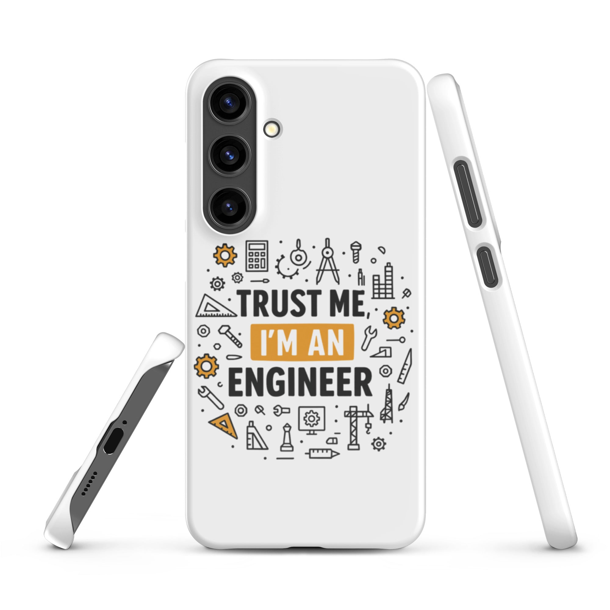 Cover Samsung Resistente – Compatibile con Ricarica Wireless – Design Fidati Di me sono un ingegnere-Biiply