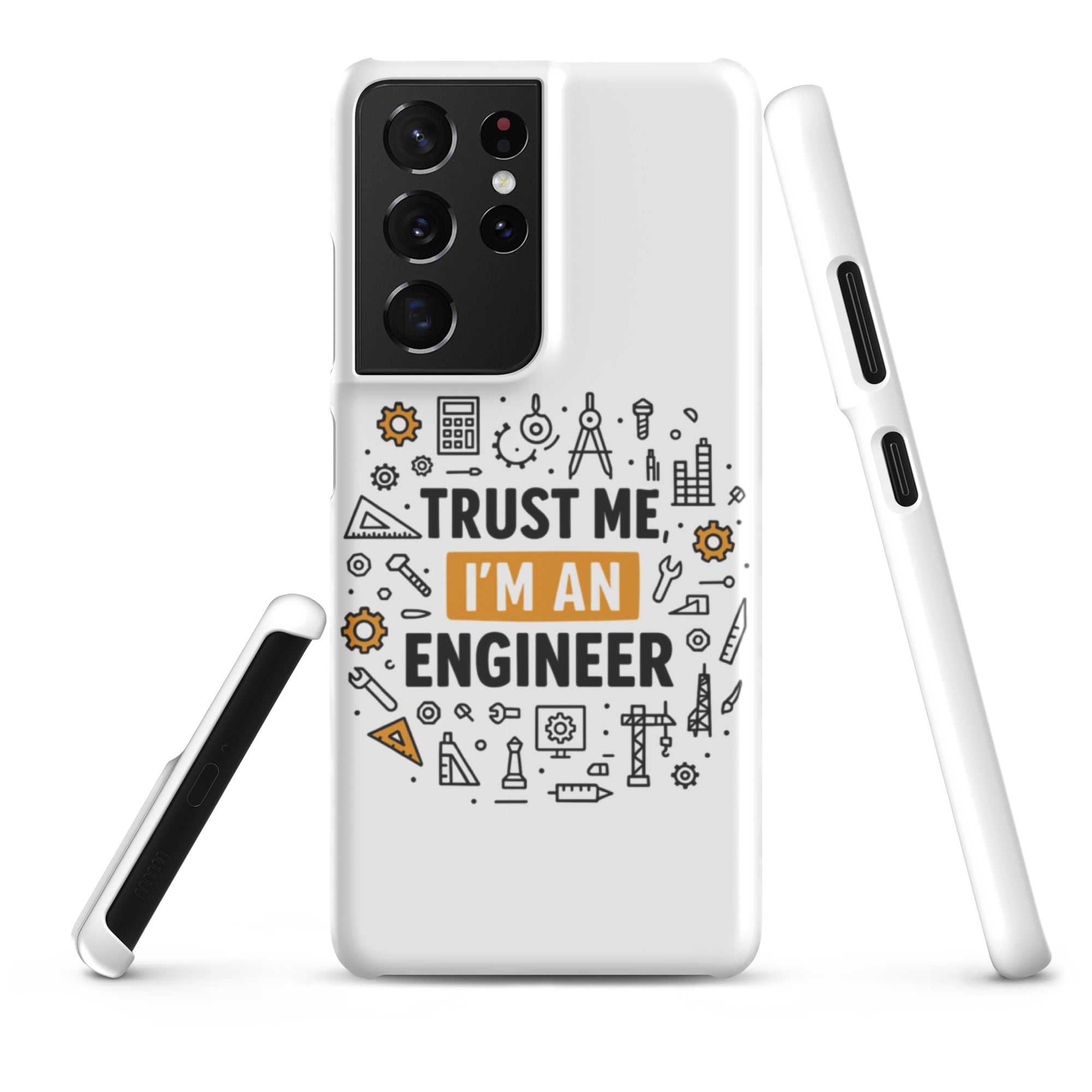Cover Samsung Resistente – Compatibile con Ricarica Wireless – Design Fidati Di me sono un ingegnere-Biiply