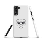Cover Samsung Resistente – Compatibile con Ricarica Wireless – Design Frame Orso Cool-Biiply
