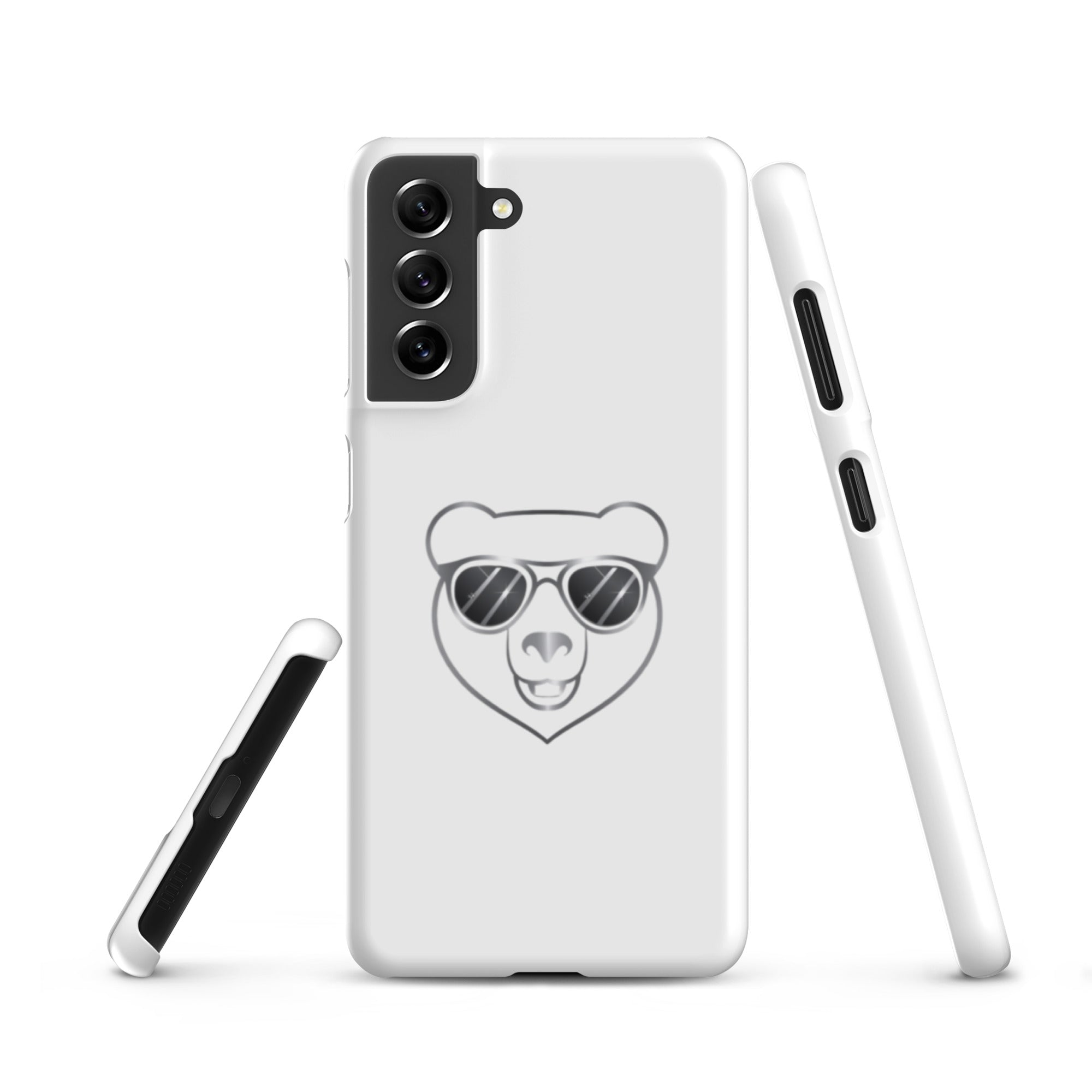 Cover Samsung Resistente – Compatibile con Ricarica Wireless – Design Frame Orso Cool-Biiply
