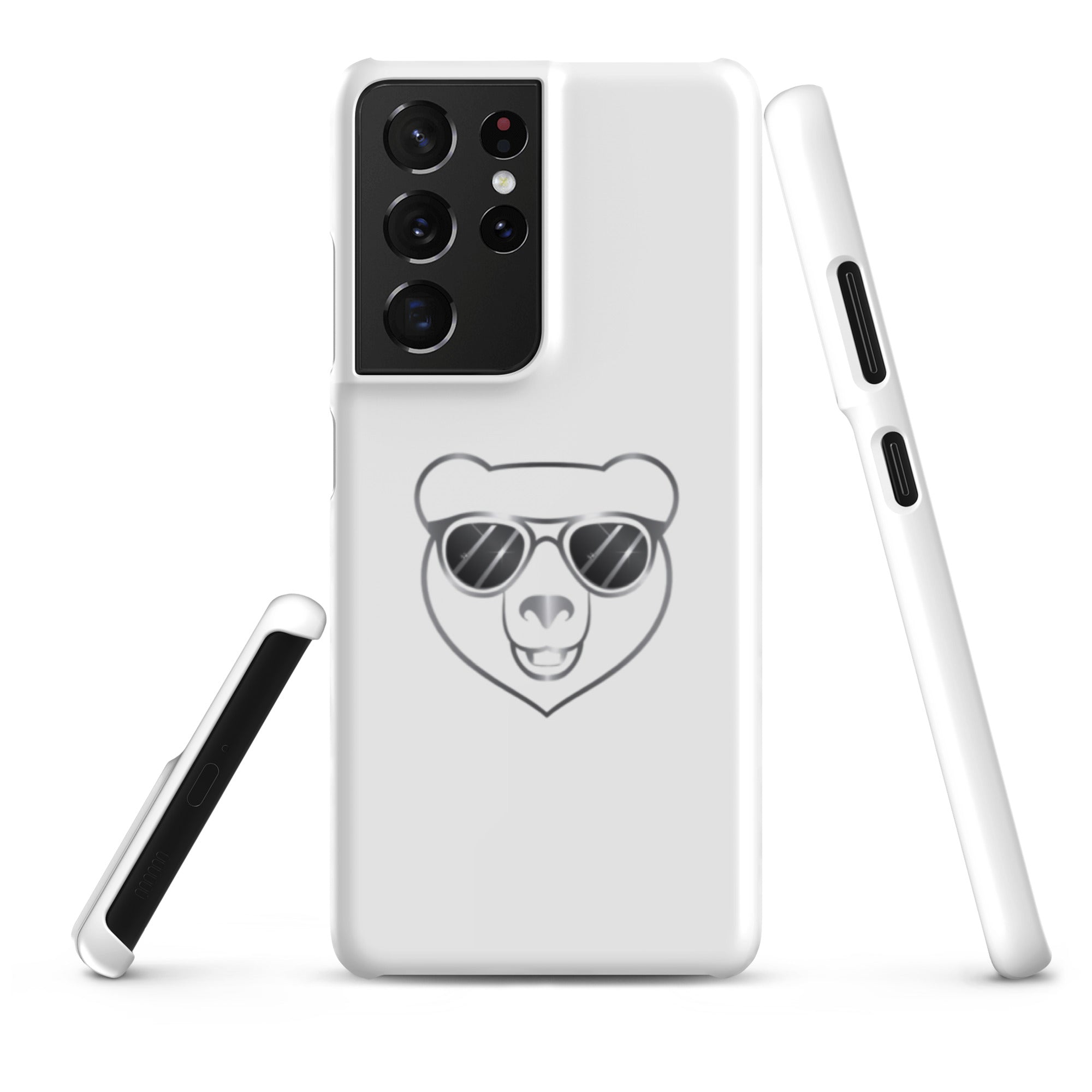 Cover Samsung Resistente – Compatibile con Ricarica Wireless – Design Frame Orso Cool-Biiply