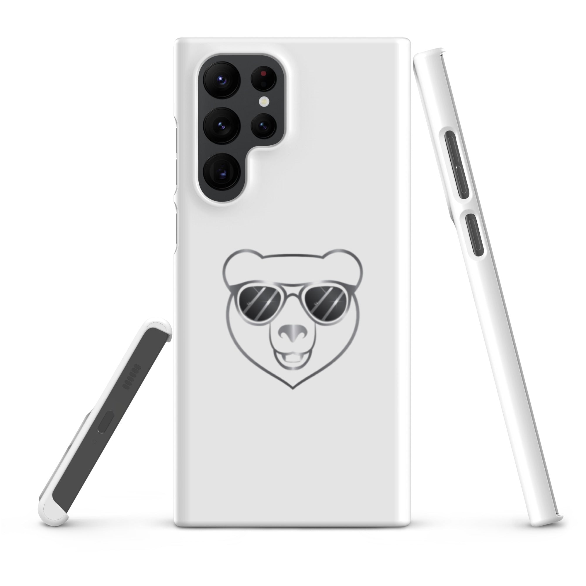 Cover Samsung Resistente – Compatibile con Ricarica Wireless – Design Frame Orso Cool-Biiply