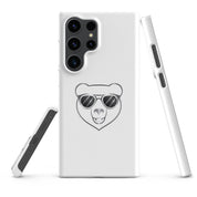 Cover Samsung Resistente – Compatibile con Ricarica Wireless – Design Frame Orso Cool-Biiply
