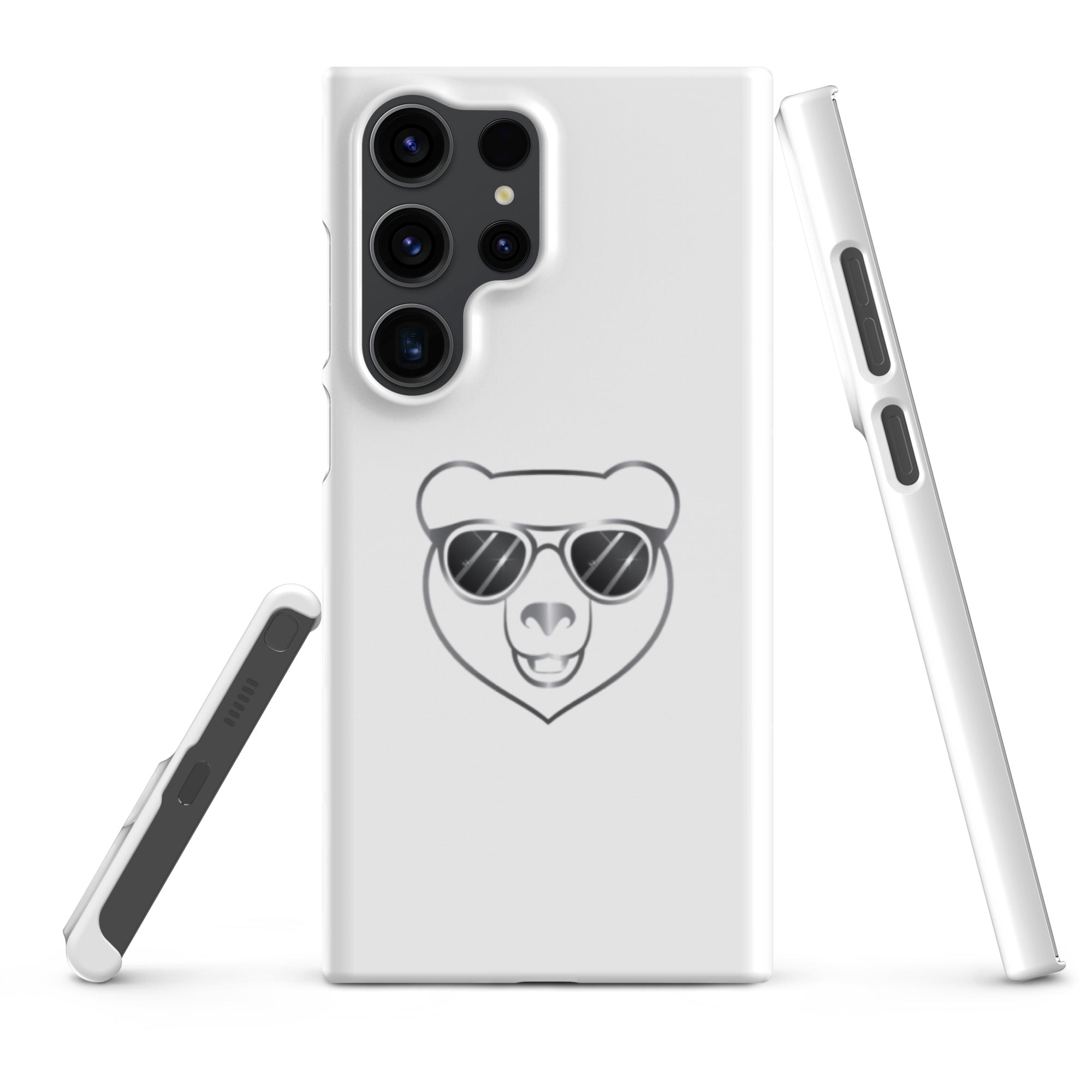 Cover Samsung Resistente – Compatibile con Ricarica Wireless – Design Frame Orso Cool-Biiply