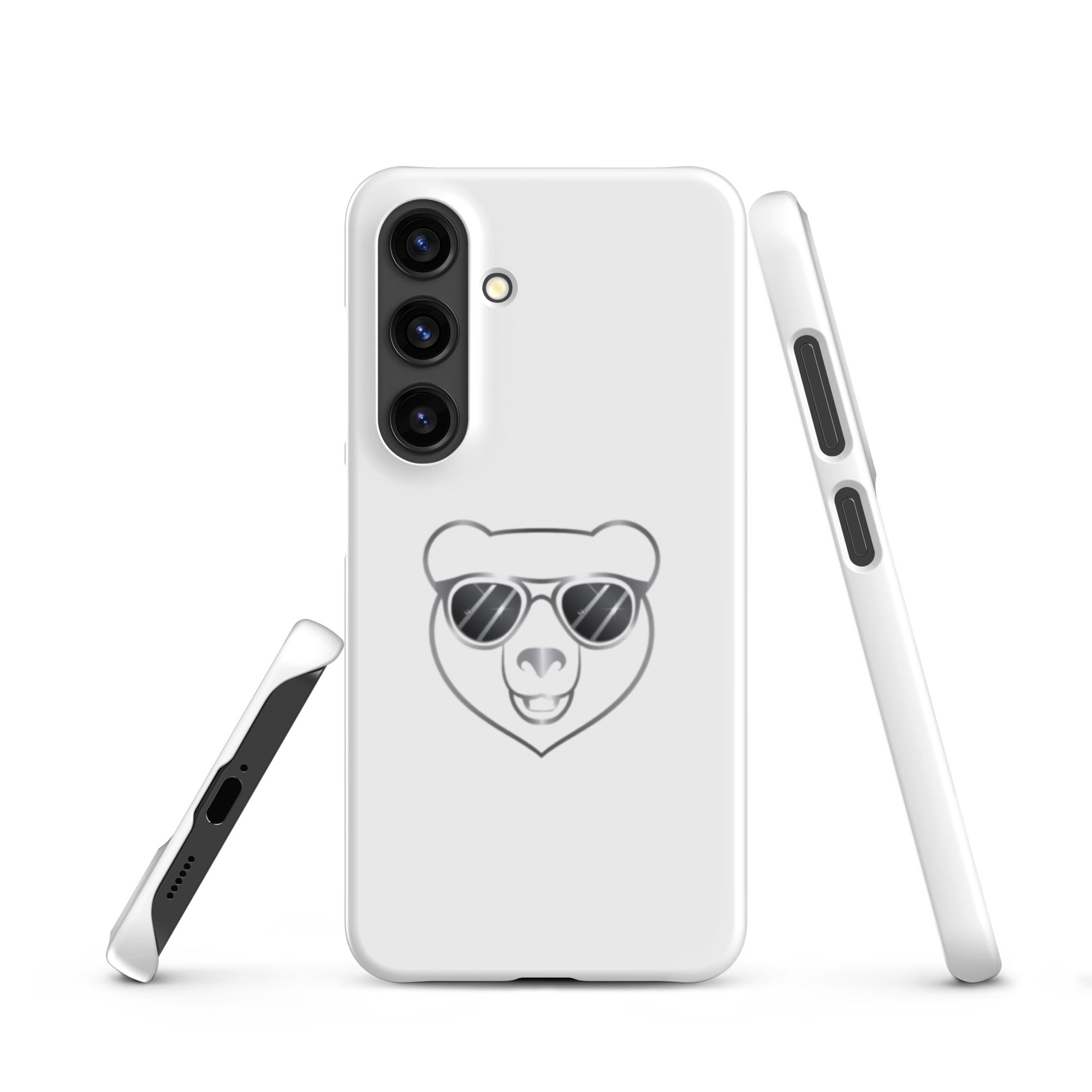Cover Samsung Resistente – Compatibile con Ricarica Wireless – Design Frame Orso Cool-Biiply
