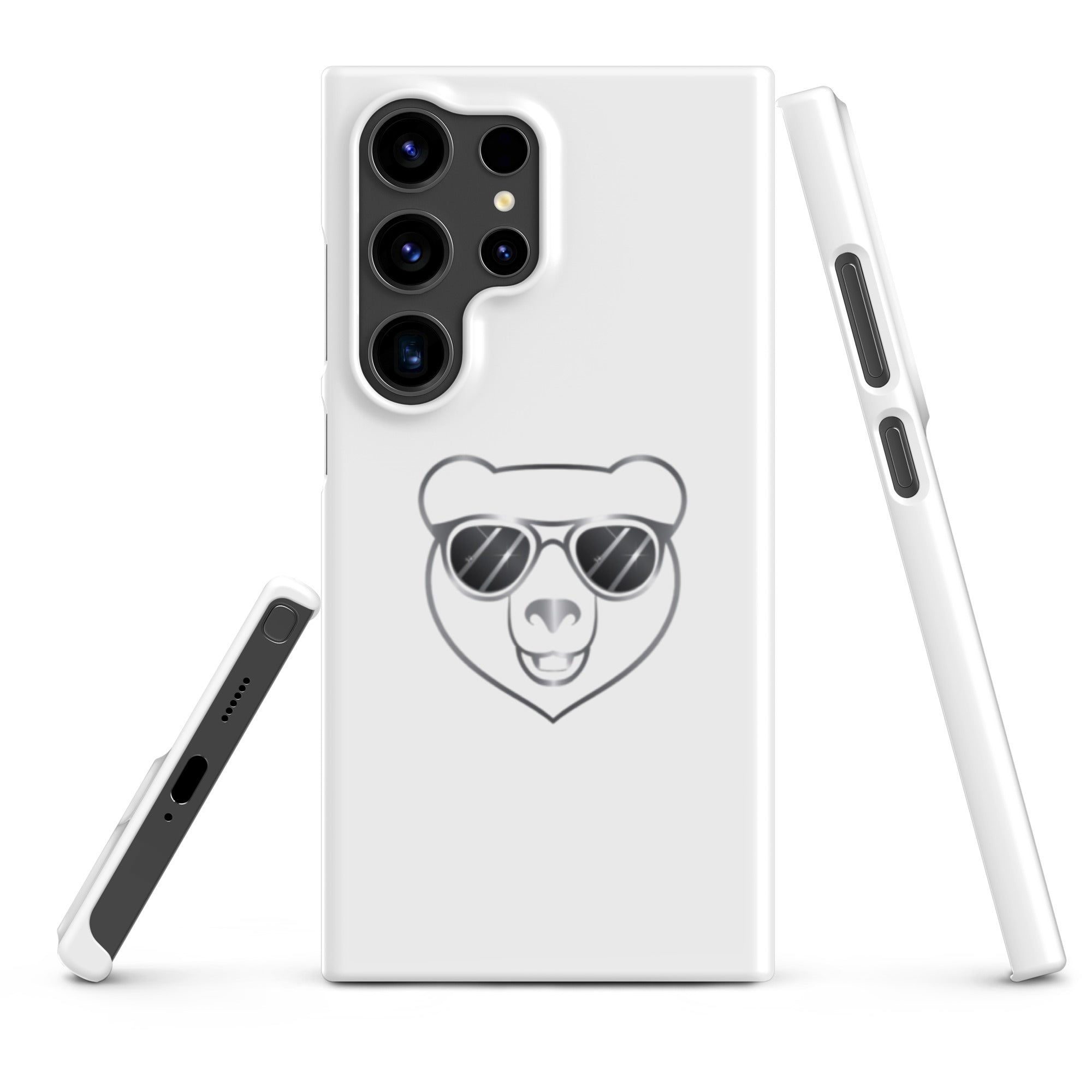 Cover Samsung Resistente – Compatibile con Ricarica Wireless – Design Frame Orso Cool-Biiply