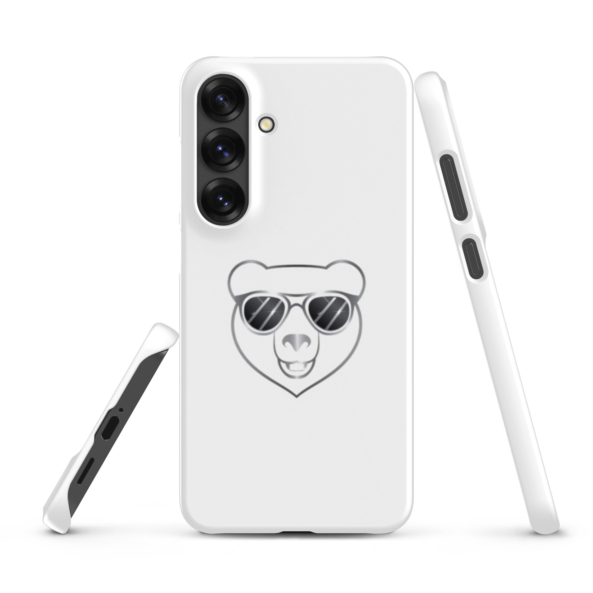 Cover Samsung Resistente – Compatibile con Ricarica Wireless – Design Frame Orso Cool-Biiply