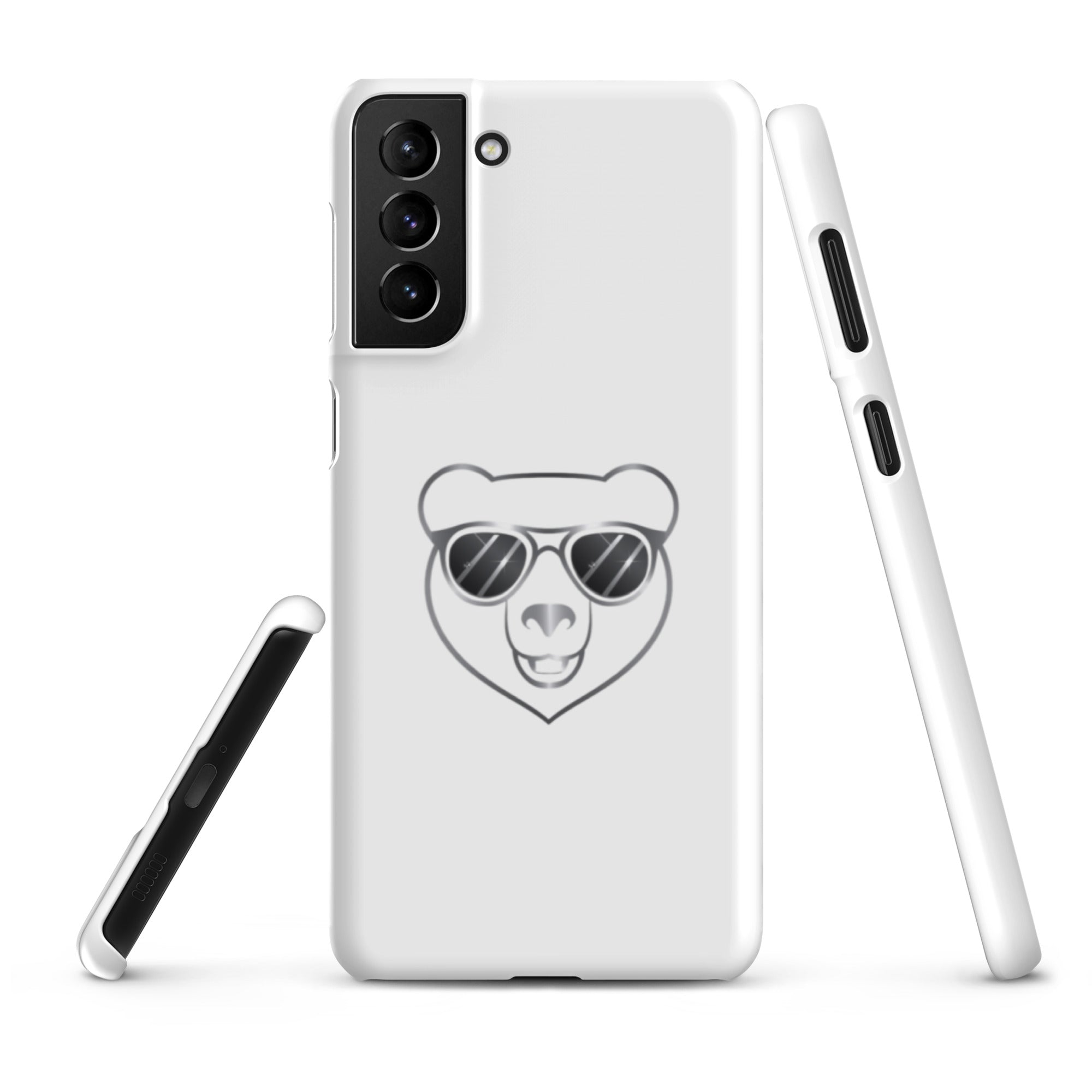 Cover Samsung Resistente – Compatibile con Ricarica Wireless – Design Frame Orso Cool-Biiply