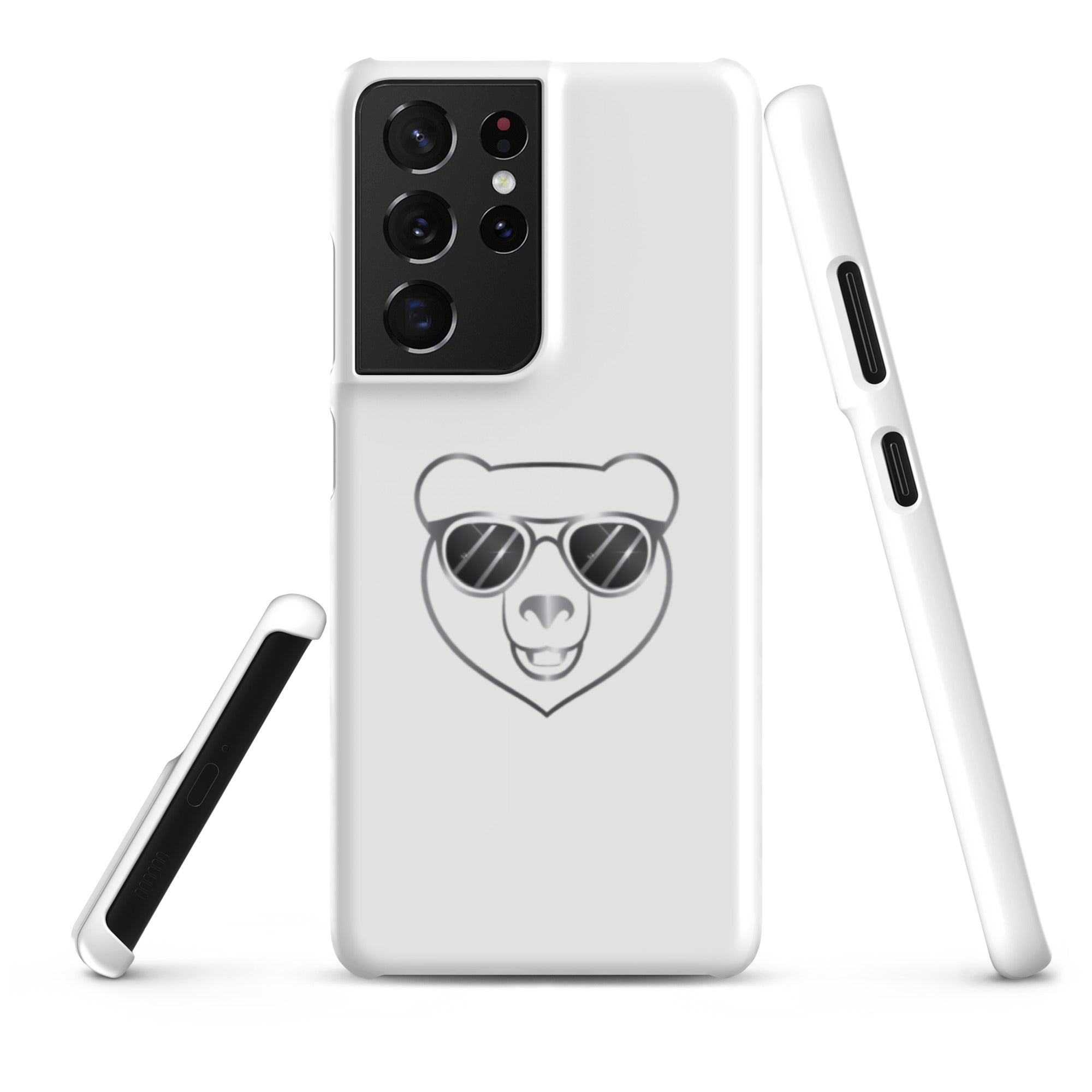 Cover Samsung Resistente – Compatibile con Ricarica Wireless – Design Frame Orso Cool-Biiply