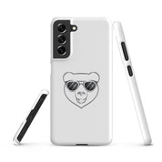 Cover Samsung Resistente – Compatibile con Ricarica Wireless – Design Frame Orso Cool-Biiply