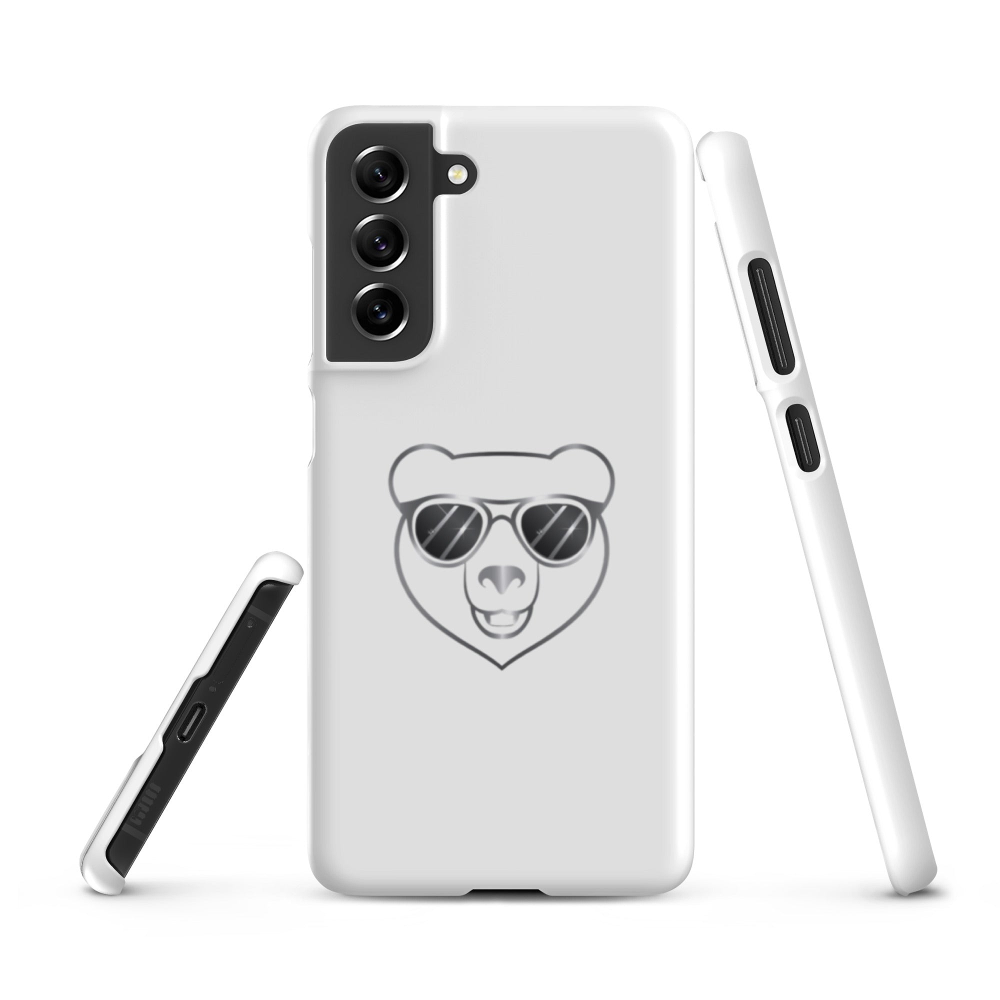Cover Samsung Resistente – Compatibile con Ricarica Wireless – Design Frame Orso Cool-Biiply