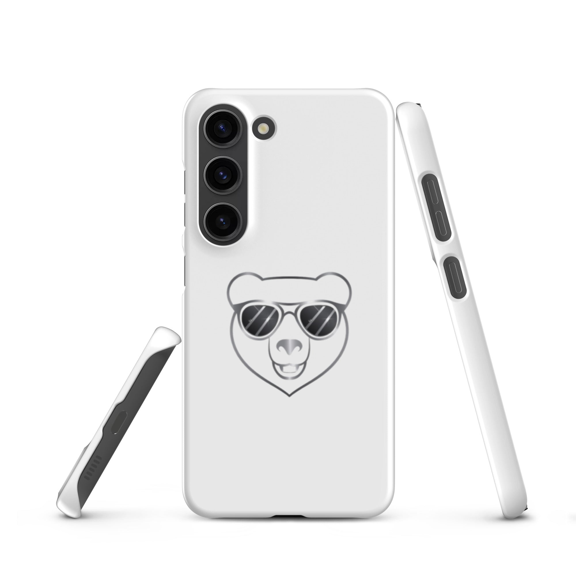 Cover Samsung Resistente – Compatibile con Ricarica Wireless – Design Frame Orso Cool-Biiply