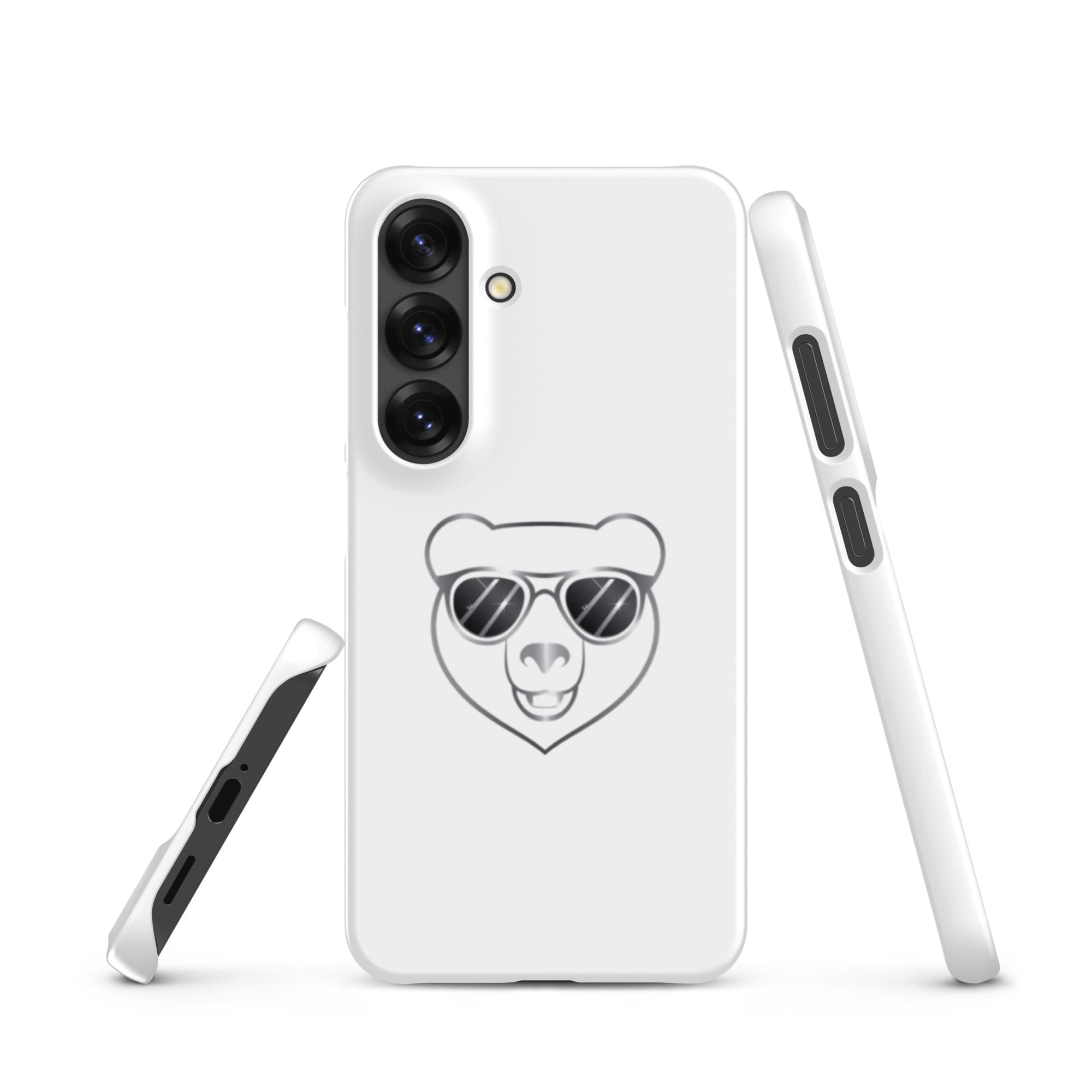 Cover Samsung Resistente – Compatibile con Ricarica Wireless – Design Frame Orso Cool-Biiply