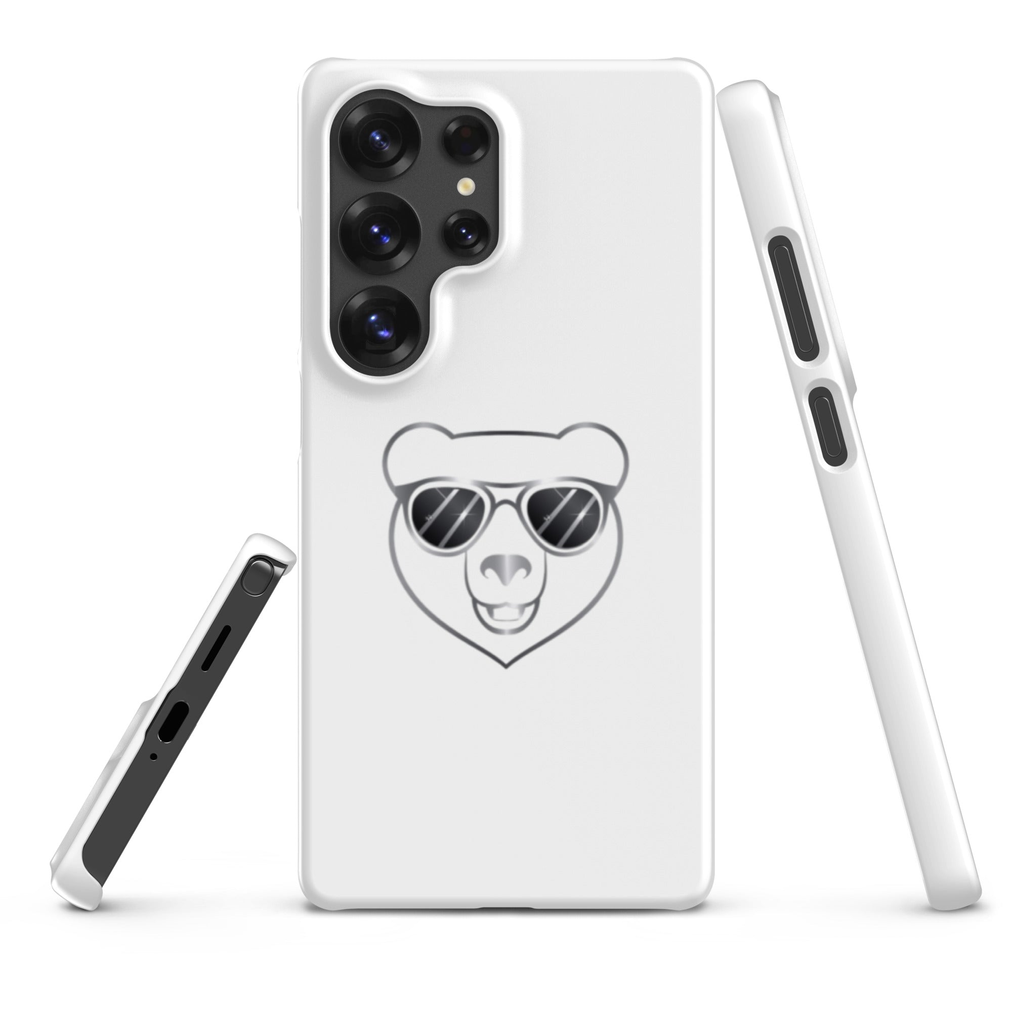 Cover Samsung Resistente – Compatibile con Ricarica Wireless – Design Frame Orso Cool-Biiply