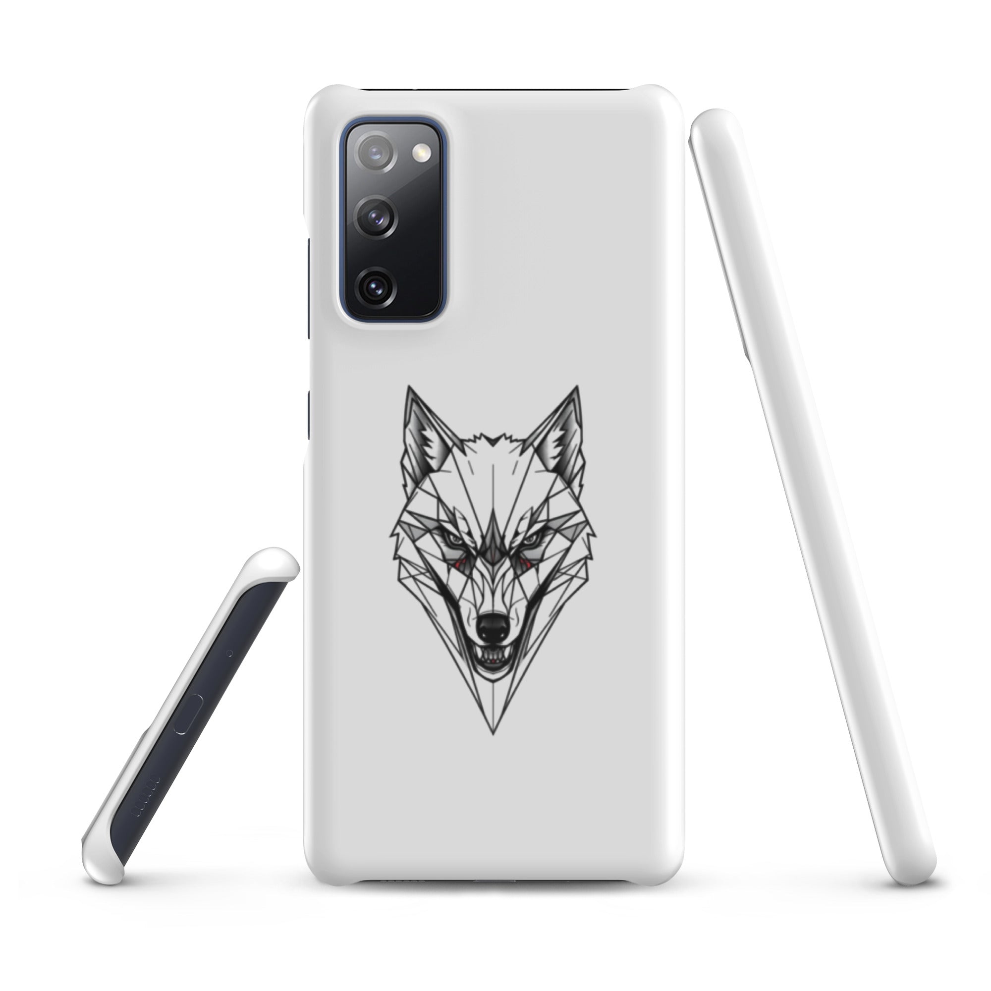 Cover Samsung Resistente – Compatibile con Ricarica Wireless – Design Frame Testa di Lupo-Biiply
