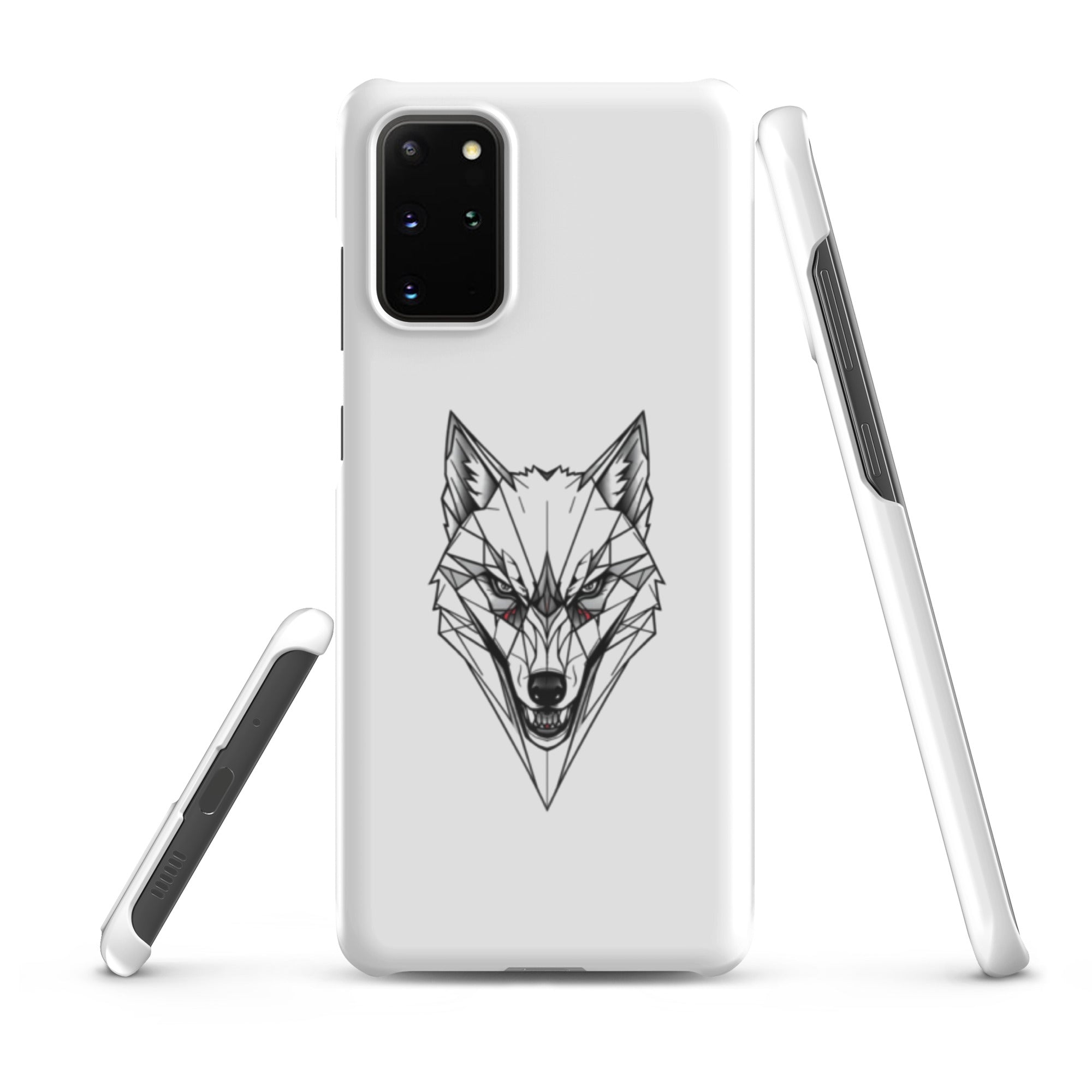 Cover Samsung Resistente – Compatibile con Ricarica Wireless – Design Frame Testa di Lupo-Biiply