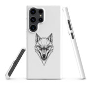 Cover Samsung Resistente – Compatibile con Ricarica Wireless – Design Frame Testa di Lupo-Biiply