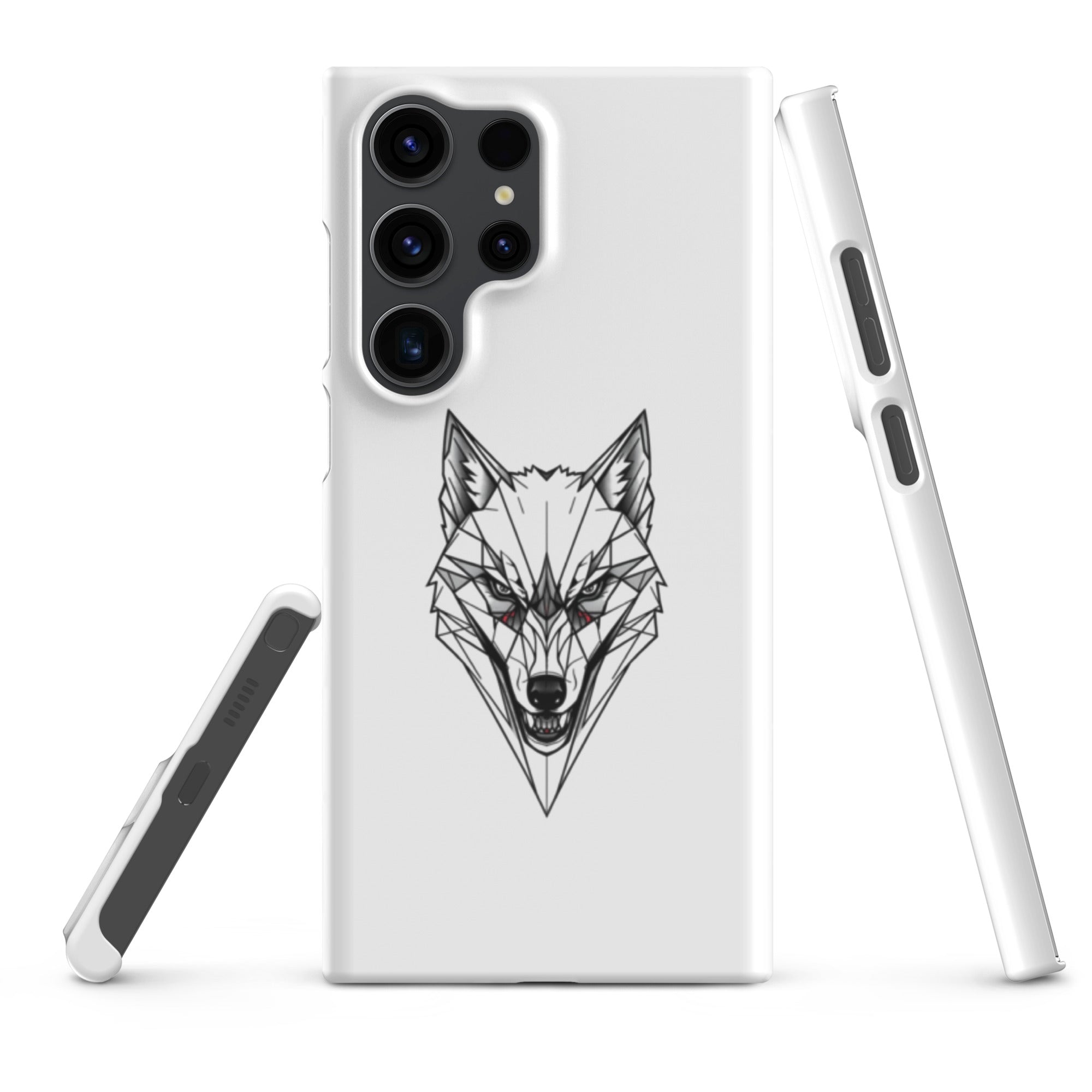 Cover Samsung Resistente – Compatibile con Ricarica Wireless – Design Frame Testa di Lupo-Biiply