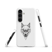 Cover Samsung Resistente – Compatibile con Ricarica Wireless – Design Frame Testa di Lupo-Biiply