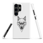 Cover Samsung Resistente – Compatibile con Ricarica Wireless – Design Frame Testa di Lupo-Biiply