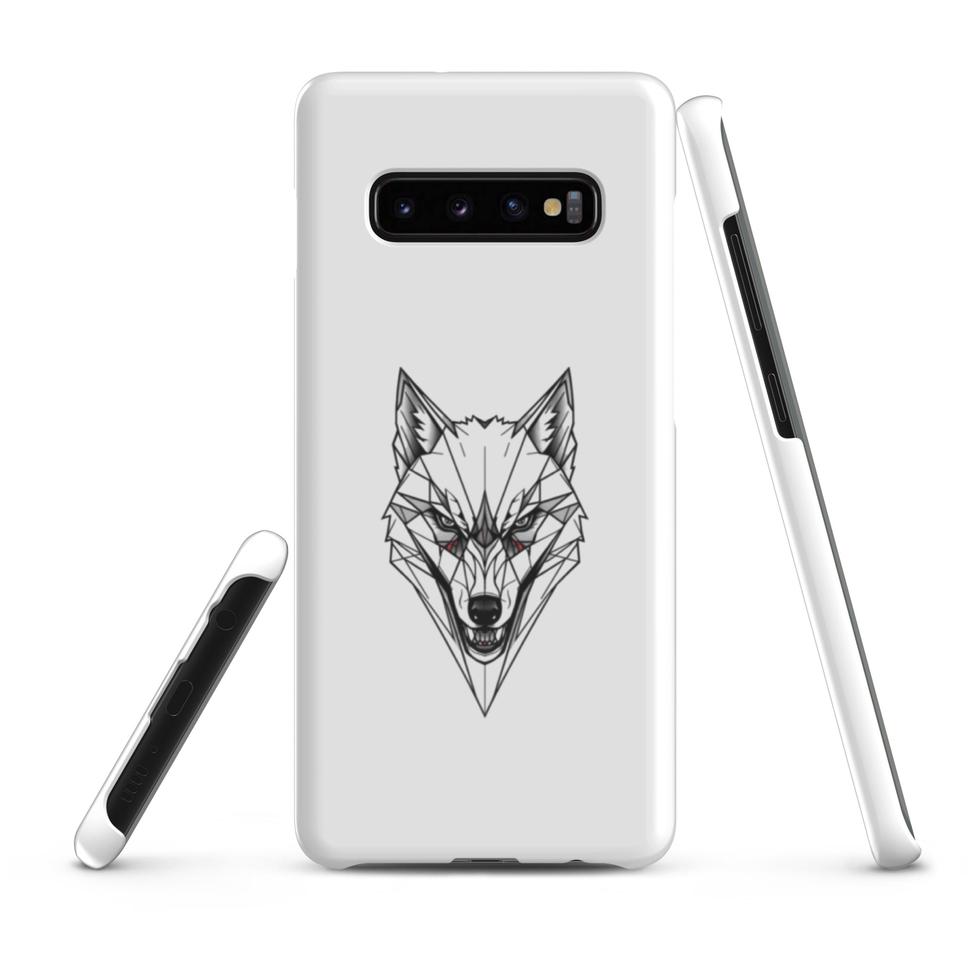 Cover Samsung Resistente – Compatibile con Ricarica Wireless – Design Frame Testa di Lupo-Biiply
