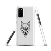 Cover Samsung Resistente – Compatibile con Ricarica Wireless – Design Frame Testa di Lupo-Biiply