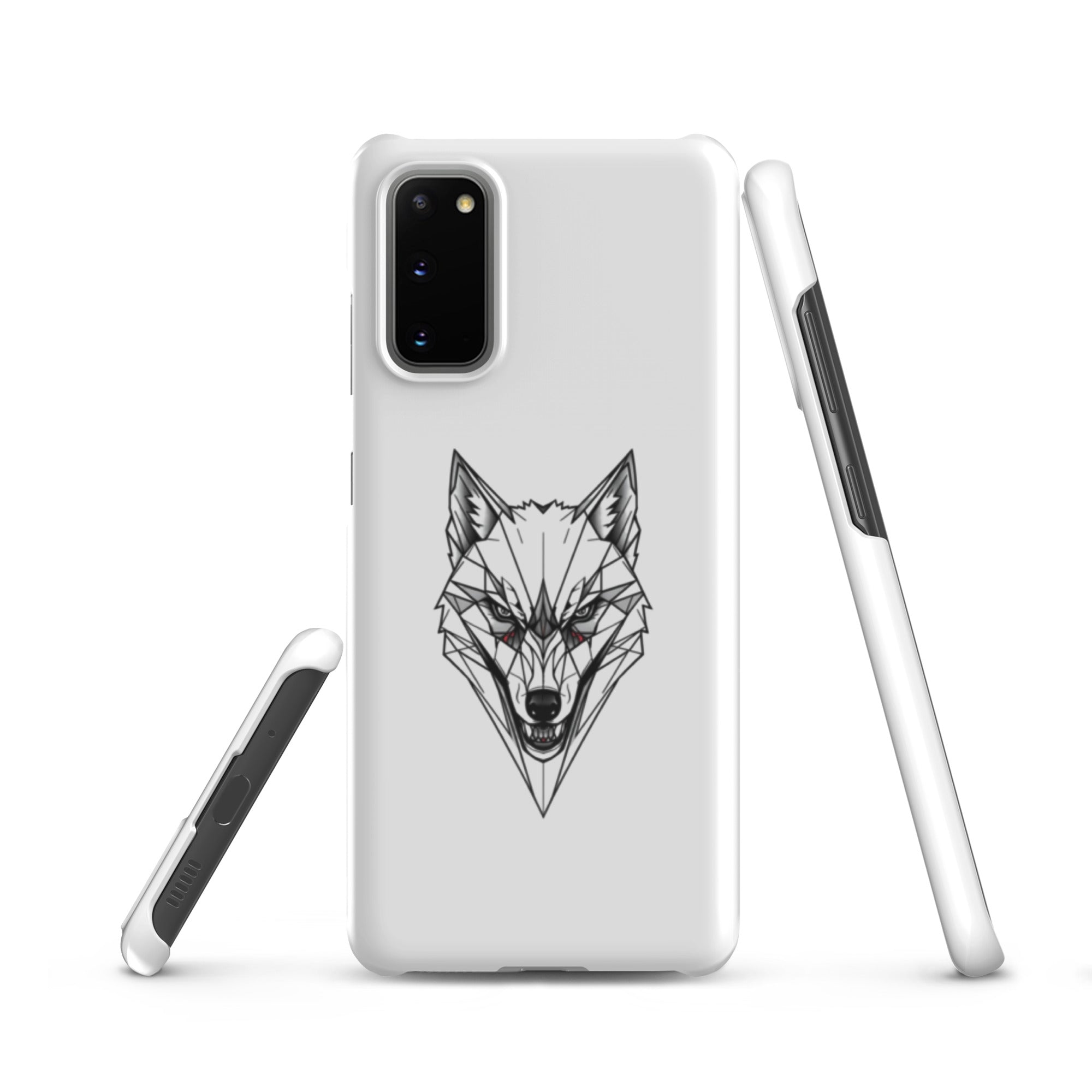 Cover Samsung Resistente – Compatibile con Ricarica Wireless – Design Frame Testa di Lupo-Biiply