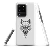 Cover Samsung Resistente – Compatibile con Ricarica Wireless – Design Frame Testa di Lupo-Biiply